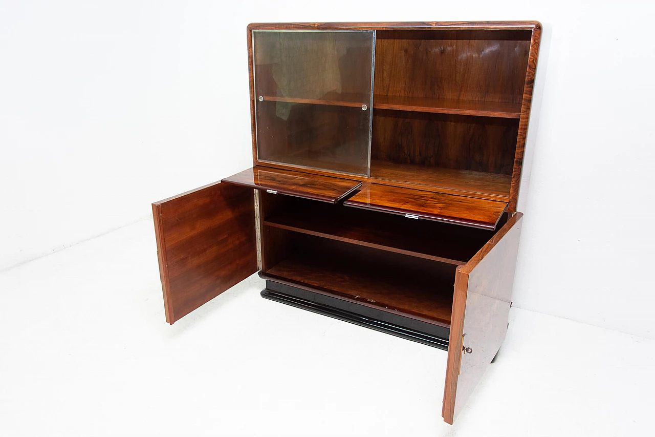 Walnut showcase by Jindrich Halabala for ÚP Závody Brno, 1930s 1137996