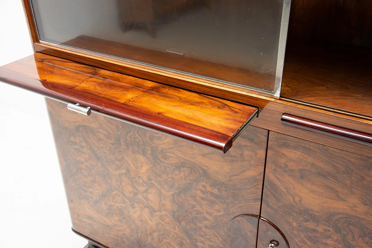 Walnut showcase by Jindrich Halabala for ÚP Závody Brno, 1930s 1137998