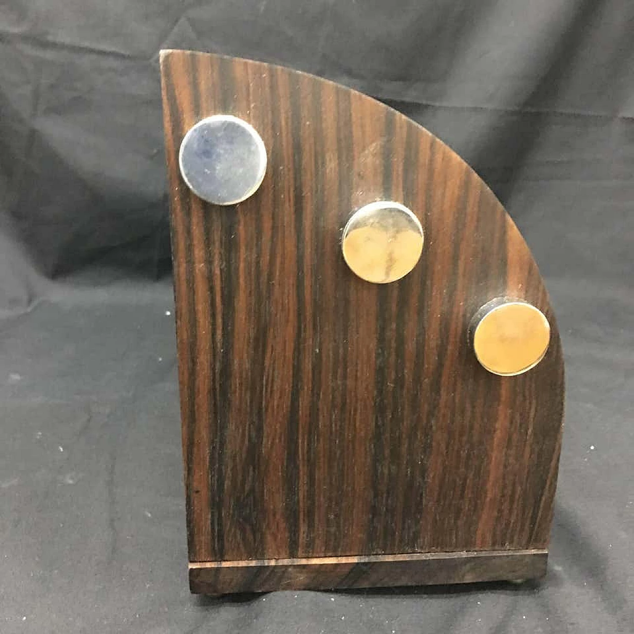 Set da scrivania francese in legno e acciaio Art Déco, anni '30 1138165