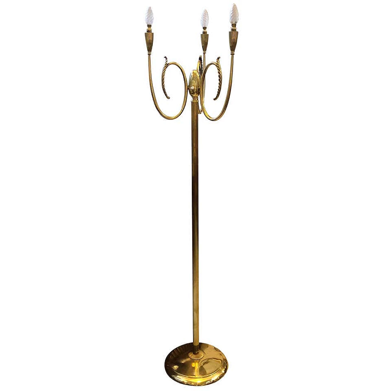 Mid-century modern brass Italian floor lamp, 50s 1138420