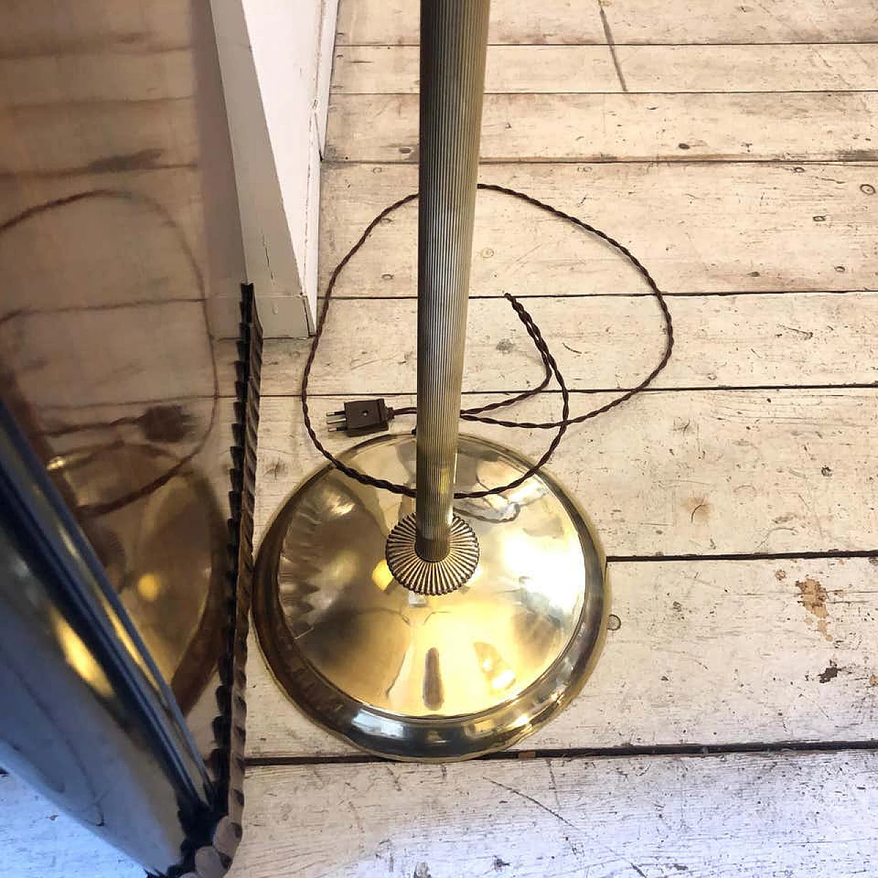 Mid-century modern brass Italian floor lamp, 50s 1138425