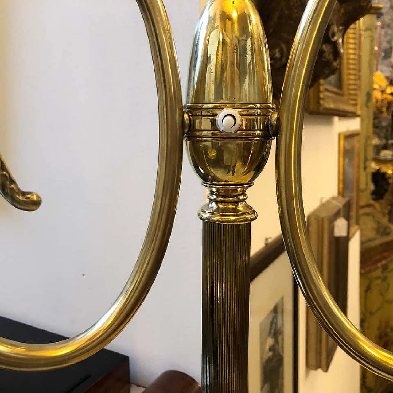 Mid-century modern brass Italian floor lamp, 50s 1138426