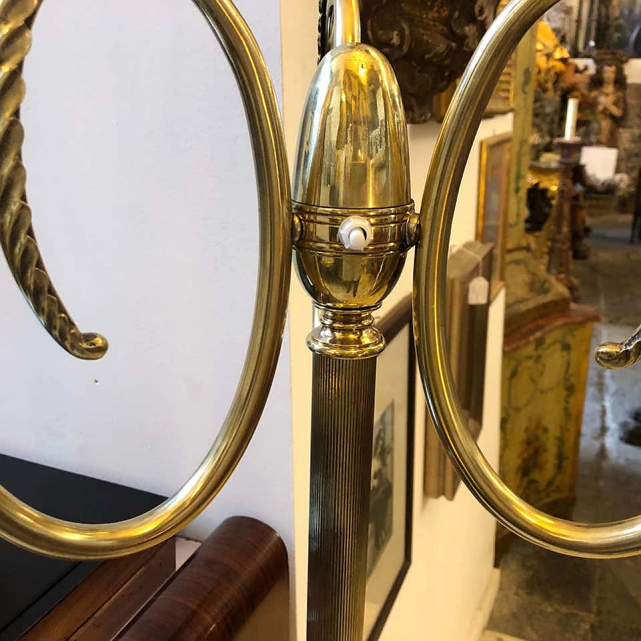 Mid-century modern brass Italian floor lamp, 50s 1138428