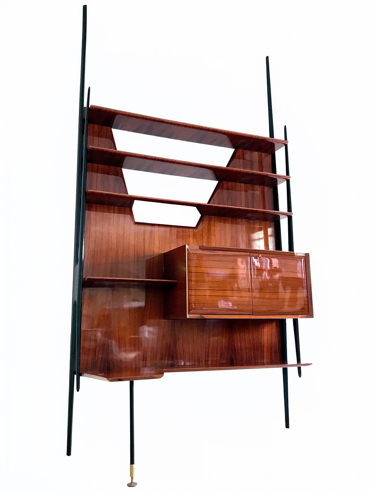 Italian Mid-Century Rosewood Wall Unit or Bookcase by Vittorio Dassi, 1950s 1138460