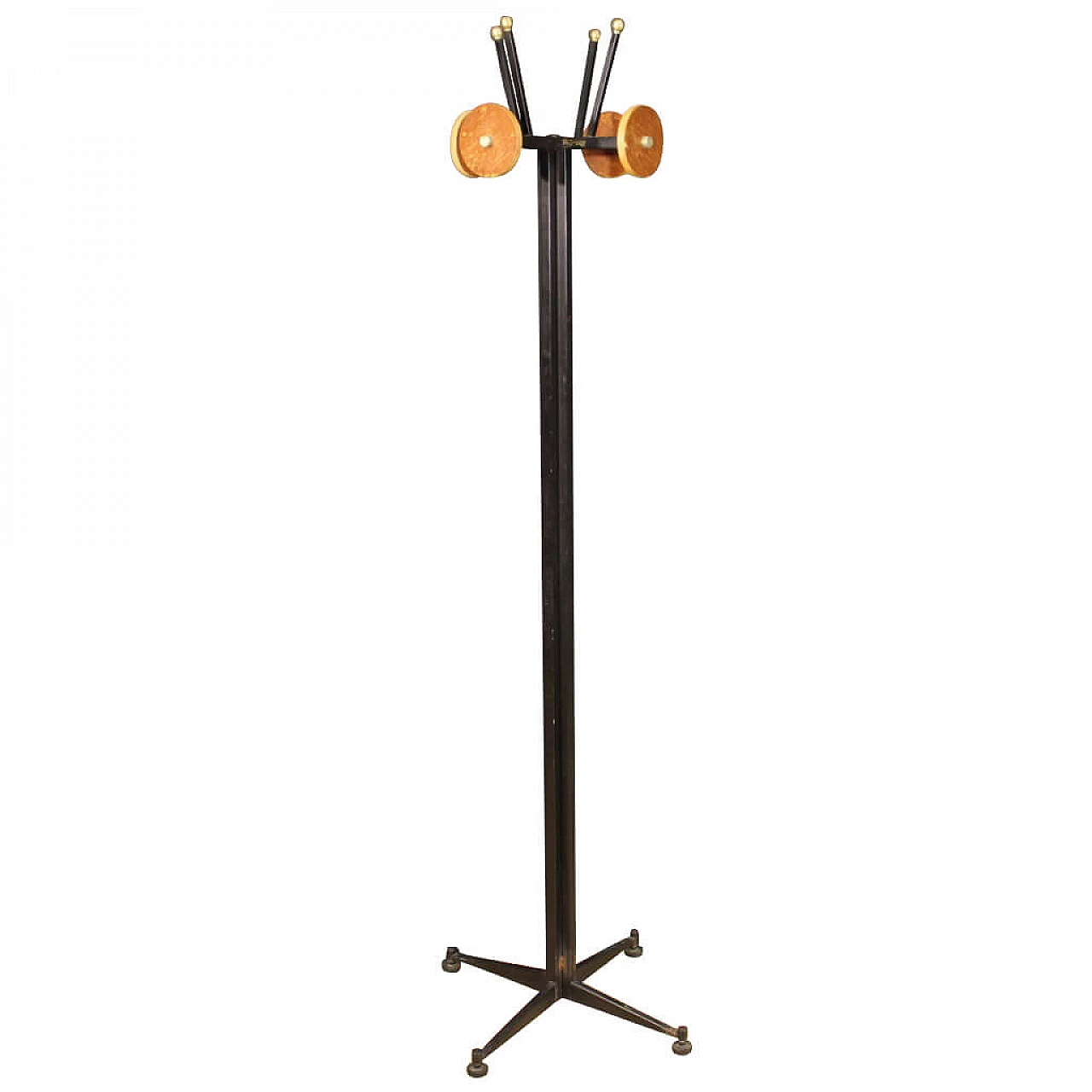 Attaccapanni in metallo, ottone e legno 1139361