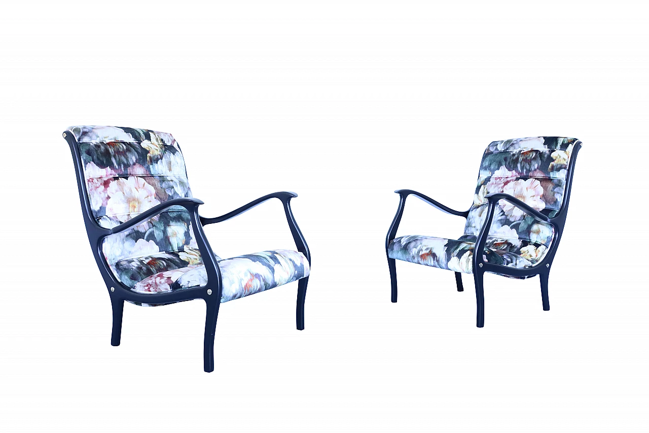 Pair of Mitzi armchairs by Ezio Longhi for Elam, 1950s 1139435