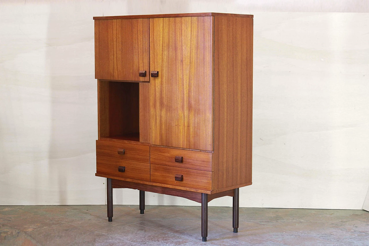 Credenza in teak in stile scandinavo, anni 50 1139574