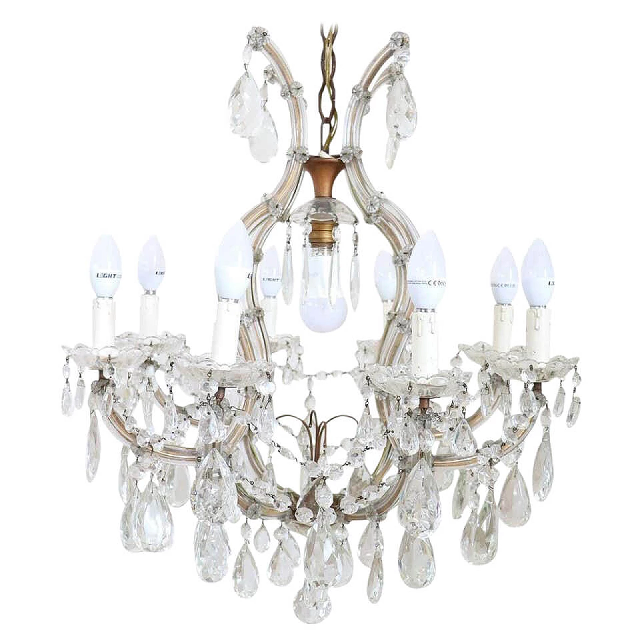 Lampadario antico in cristallo Maria Teresa, '800 1139788