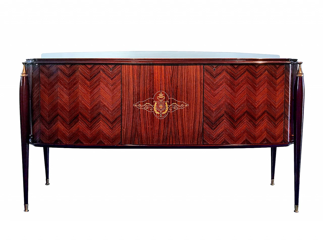 Credenza italiana di metà secolo in palissandro stile Paolo Buffa, anni '50 1139924