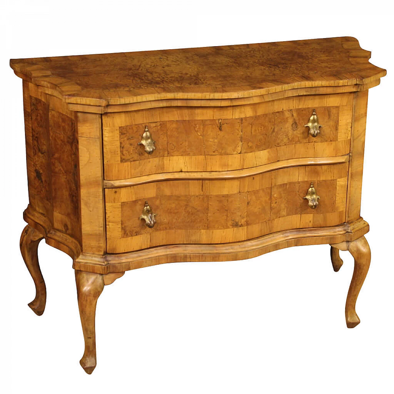 Veneto chest of drawers in walnut, elm and beech wood 1140424