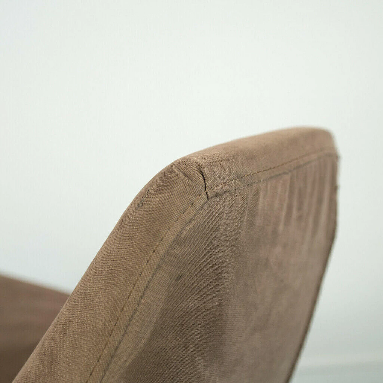 Swivel armchair in brown fabric, 70's 1140477