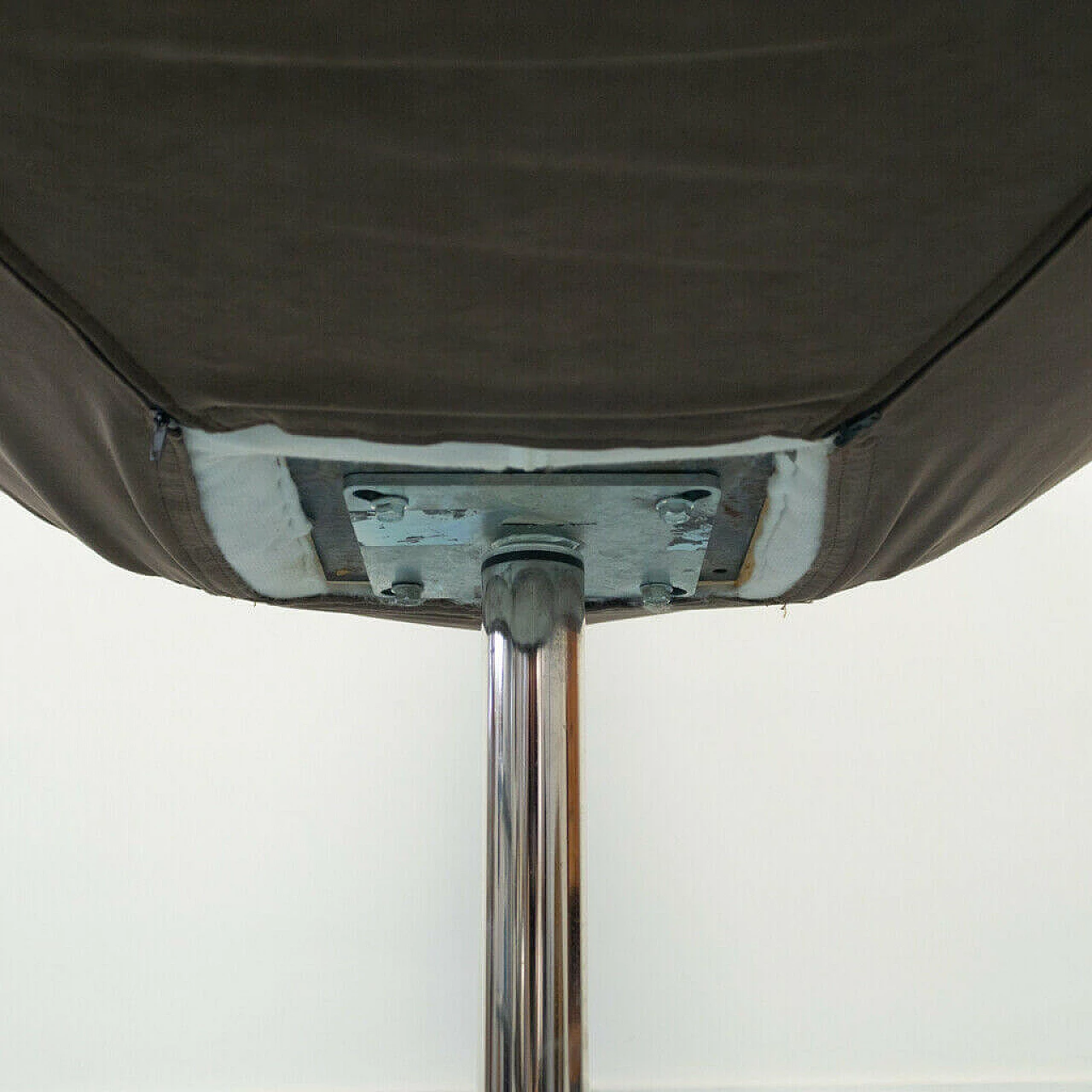 Swivel armchair in brown fabric, 70's 1140480