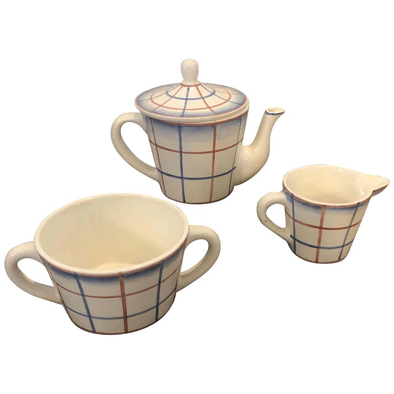 Servizio da tè in ceramica Art Déco Disegnato da Gio Ponti per Richard Ginori, anni '30 1140531