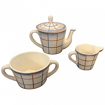 Art Deco ceramic tea set designed by Gio Ponti for Richard Ginori, 1930s
