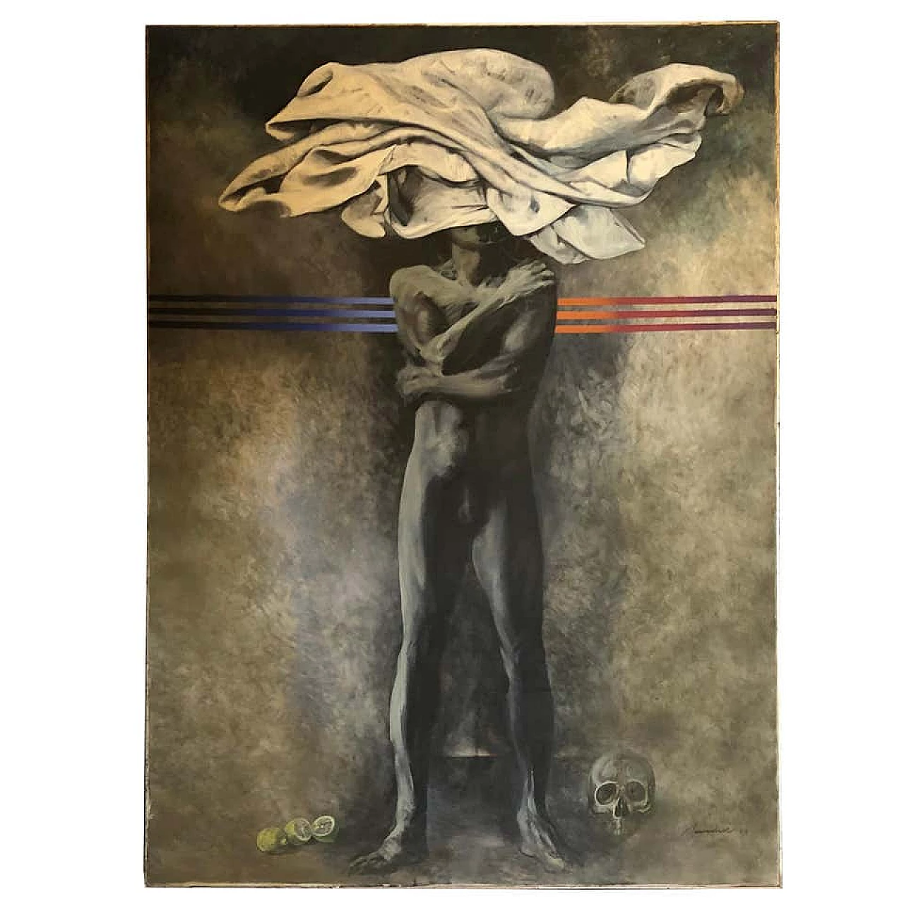 Quadro ad olio su tela di Silvio Benedetto, anni '70 1140660