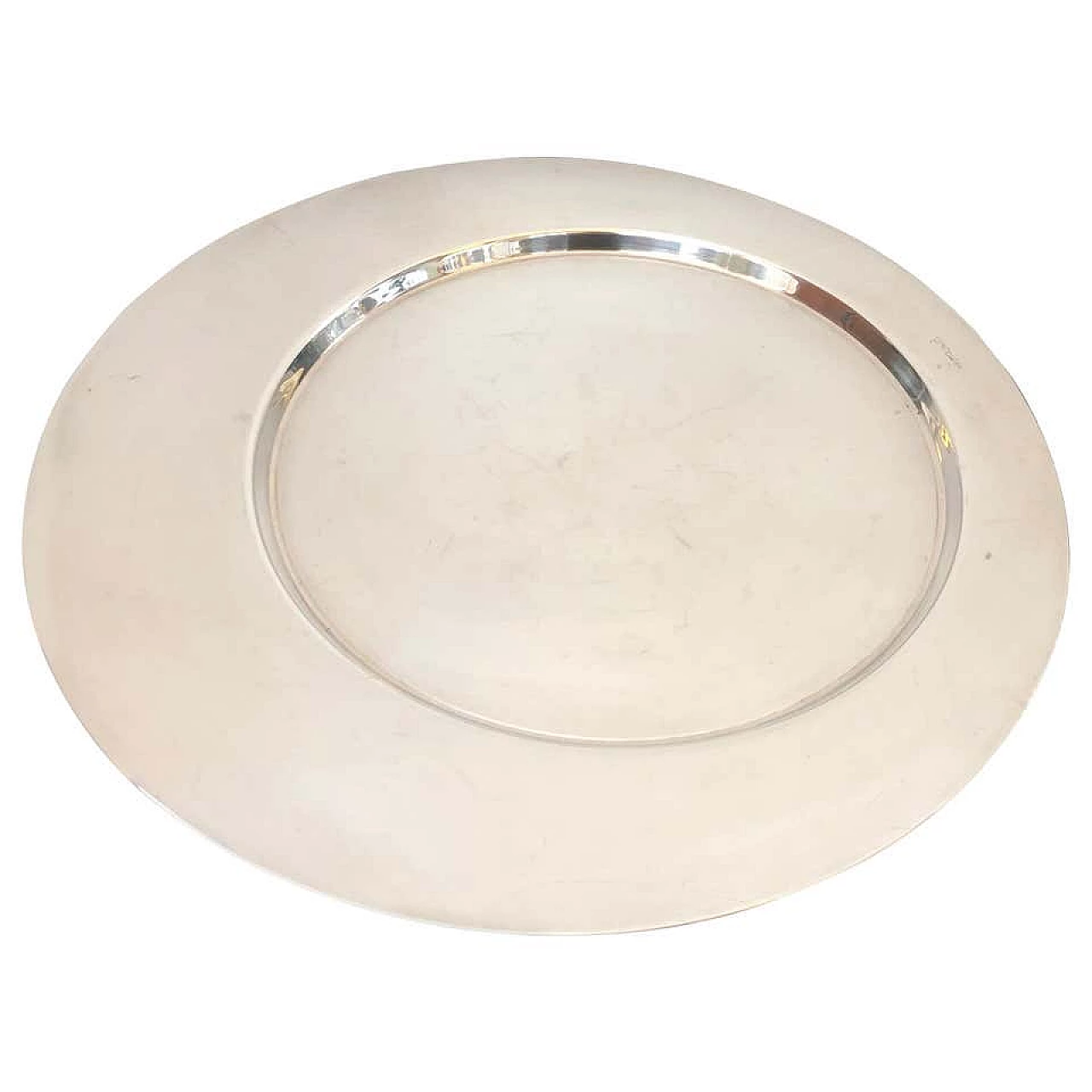 Round silver-plated round tray by Gio Ponti for Cleto Munari, 70s 1140829