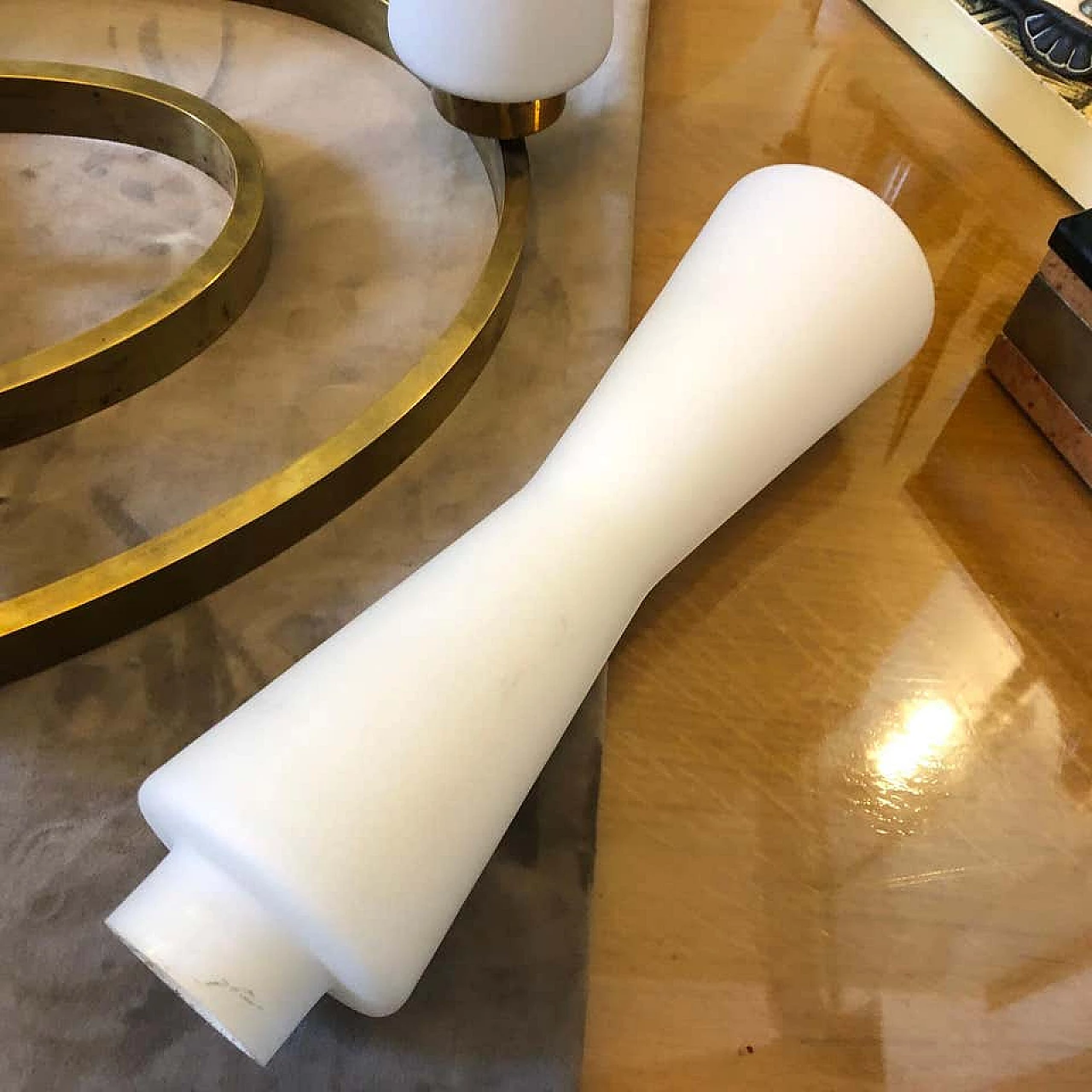 Chandelier in brass and glass, 1950s 1140970