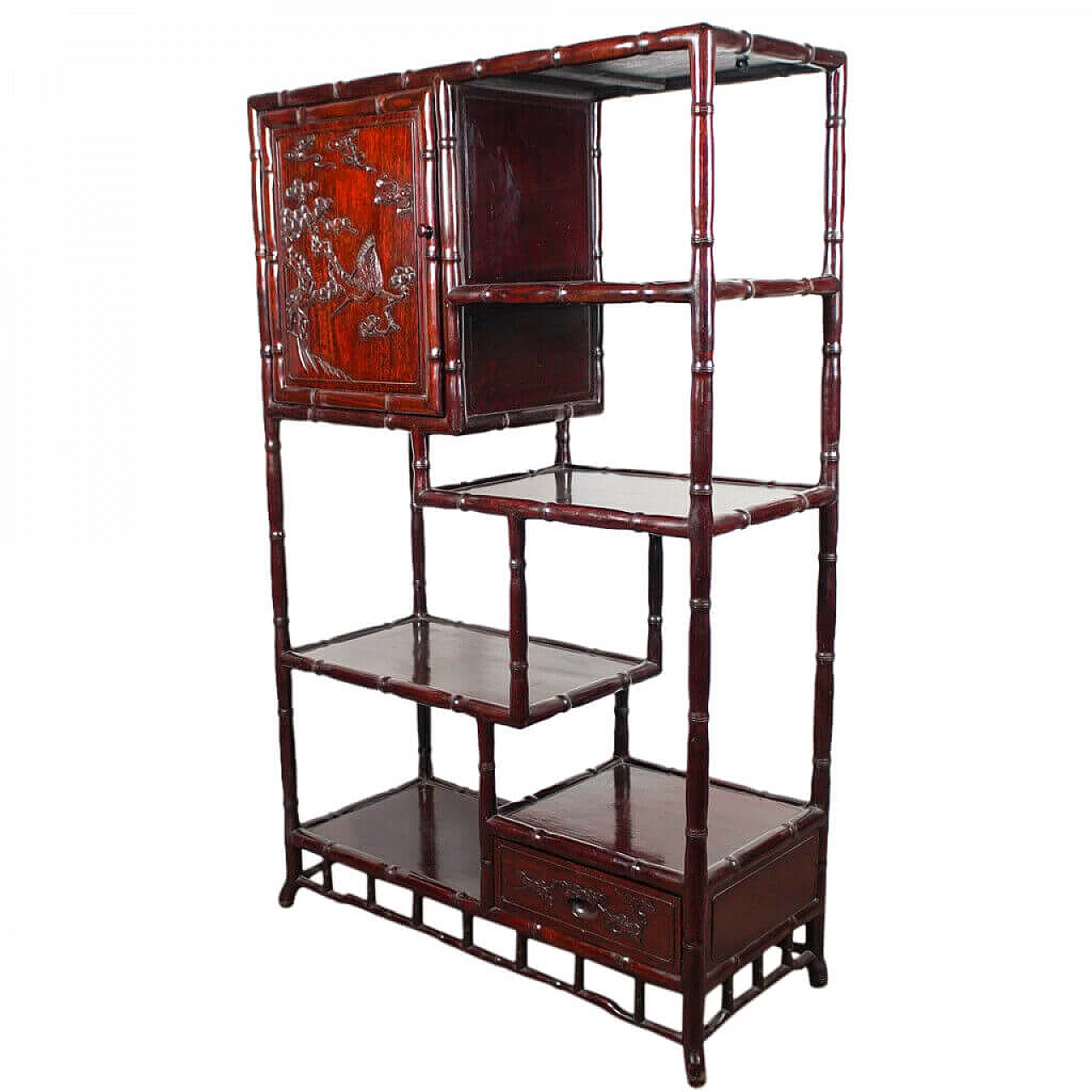 Libreria cinese in legno esotico, anni '30 1141039