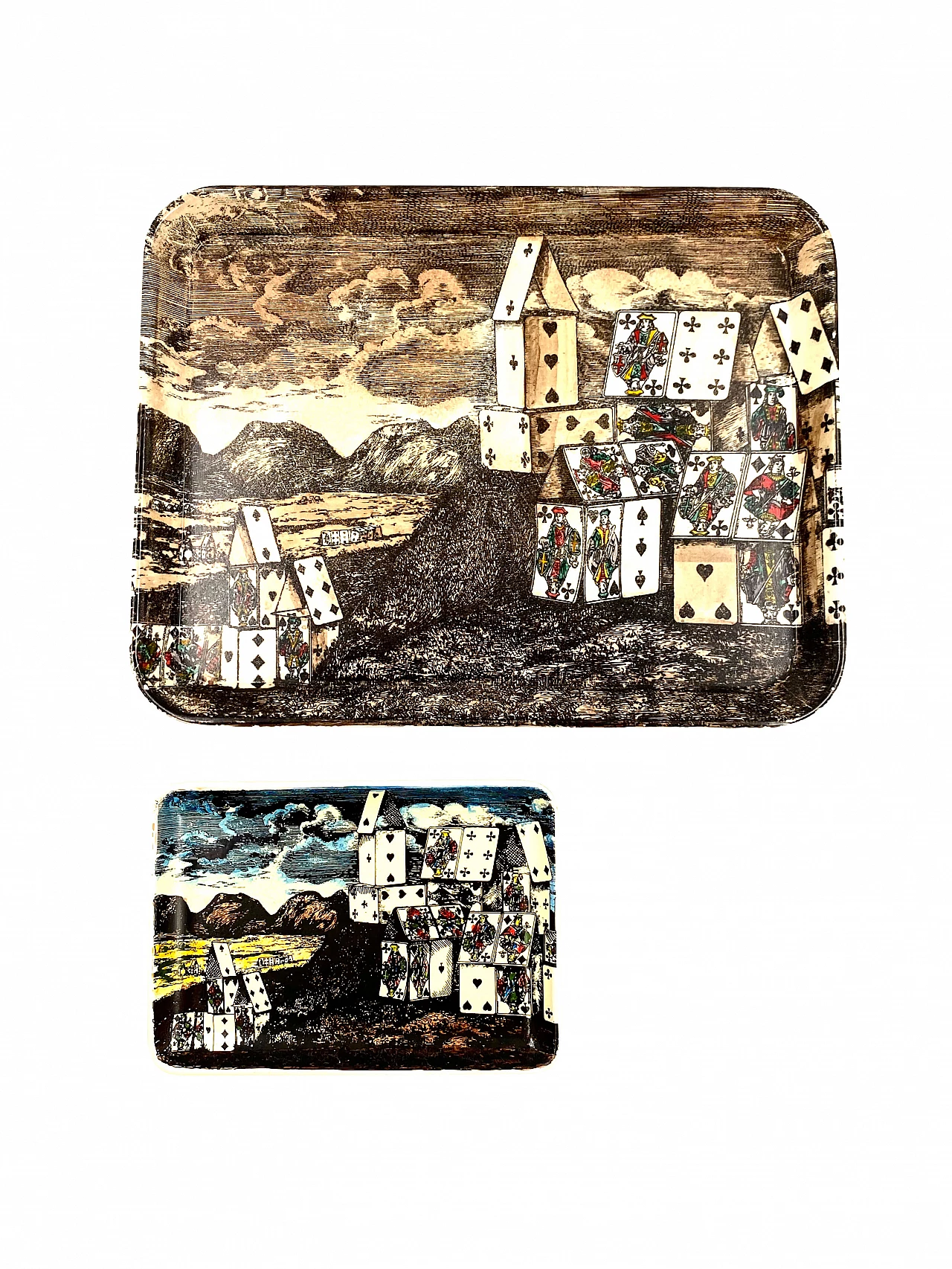 2 City of Cards trays by Piero Fornasetti, 1960s 1141123