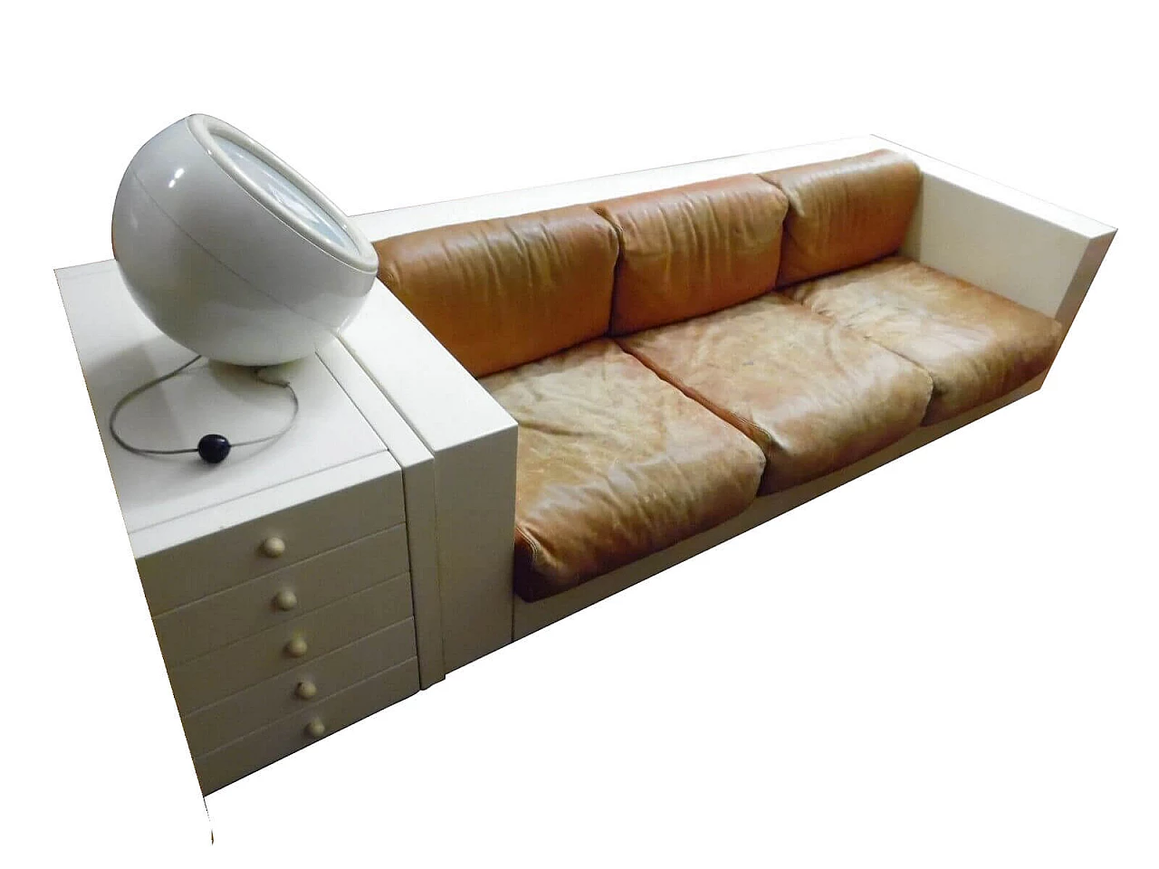 Saratoga sofa by Massimo and Lella Vignelli for Poltronova, 70's 1141373