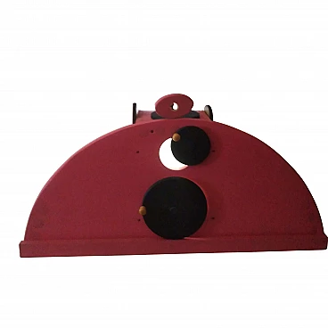 Moon phase red and black table lamp, 2000s