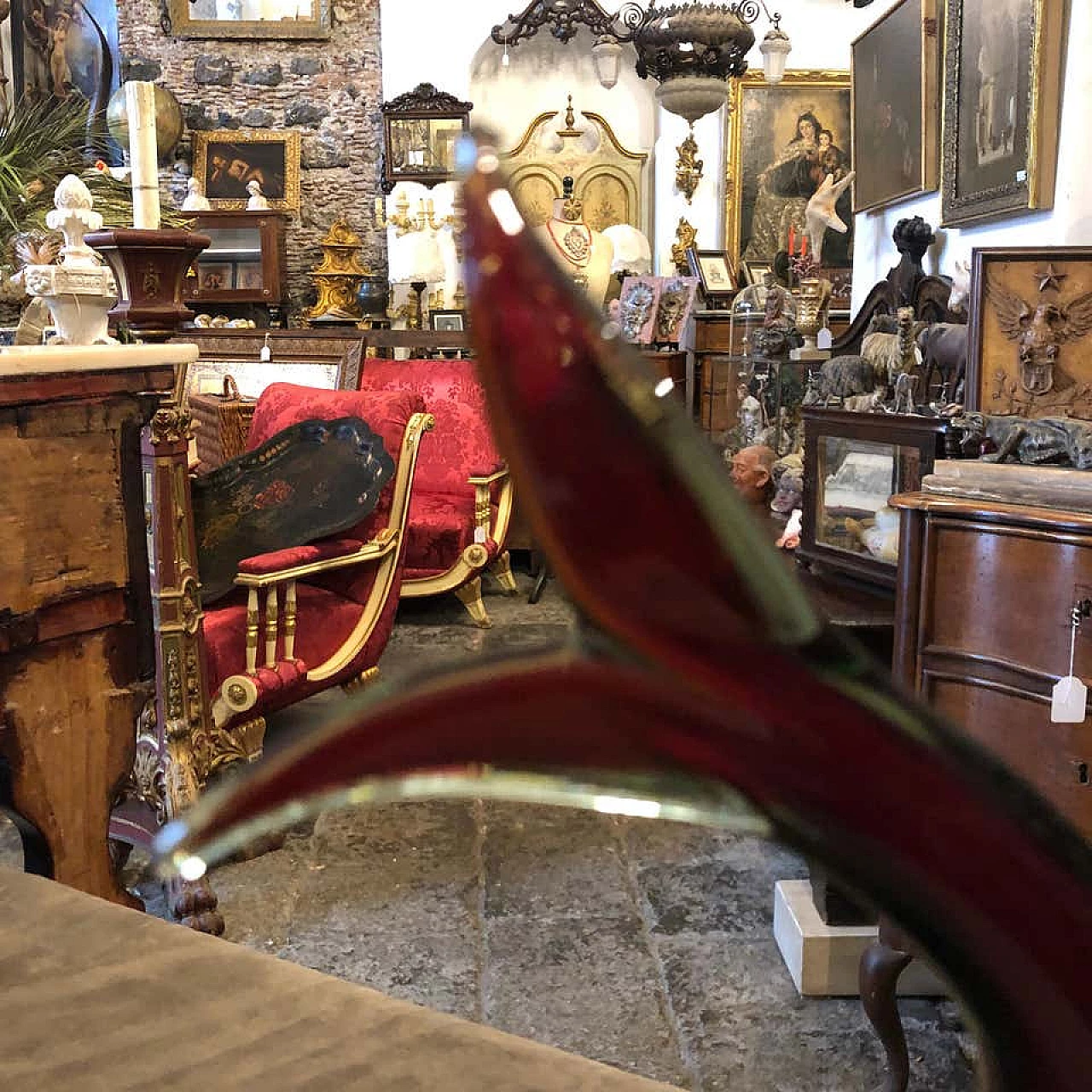 Green and red Murano glass shark, 1970s 1141701