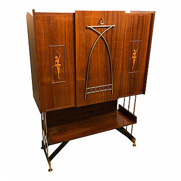 Particular rosewood bar cabinet, 1950s