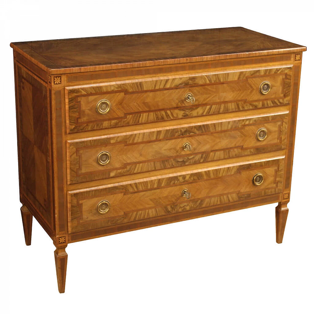 Comò italiano intarsiato in stile Luigi XVI 1142063