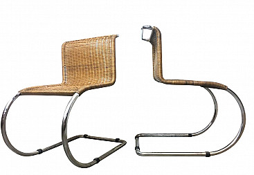 Pair of chairs MR10 by Ludwing Mies van der Rohe, 70s