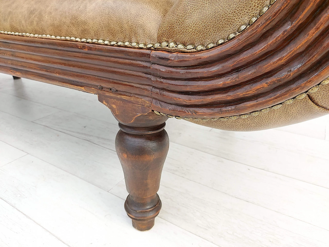 Antica chaise longue danese d'epoca, inizio del XX secolo 1142165