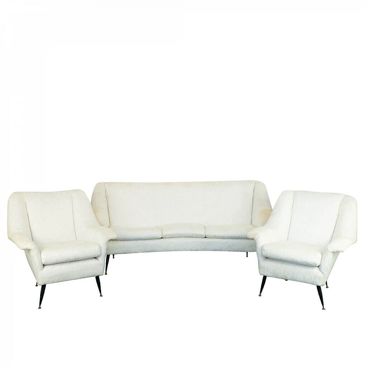 Sofa with couple of armchairs by Ico Parisi, 60s 1142341