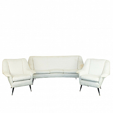 Sofa with couple of armchairs by Ico Parisi, 60s