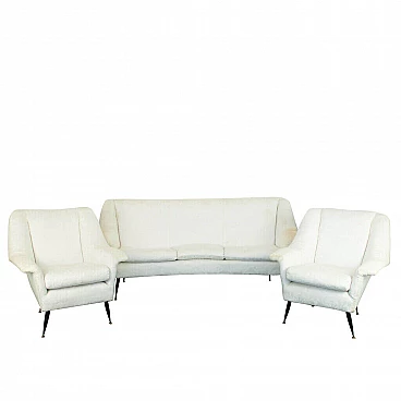 Sofa with couple of armchairs by Ico Parisi, 60s
