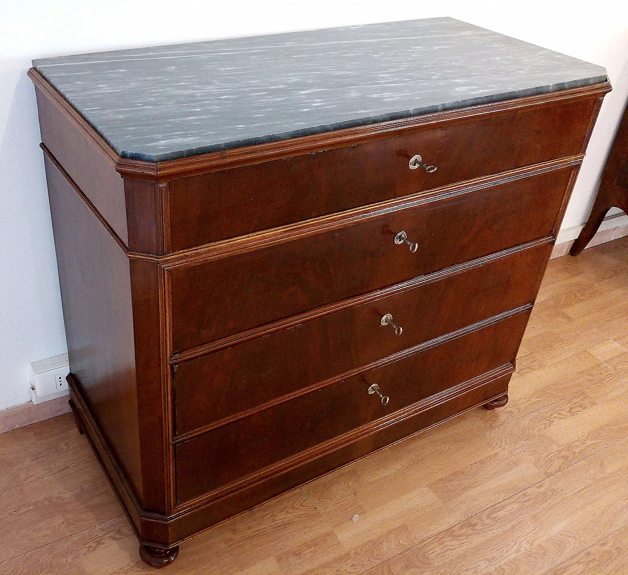 Art Deco chest of drawers with marble top, 19th century 1142933