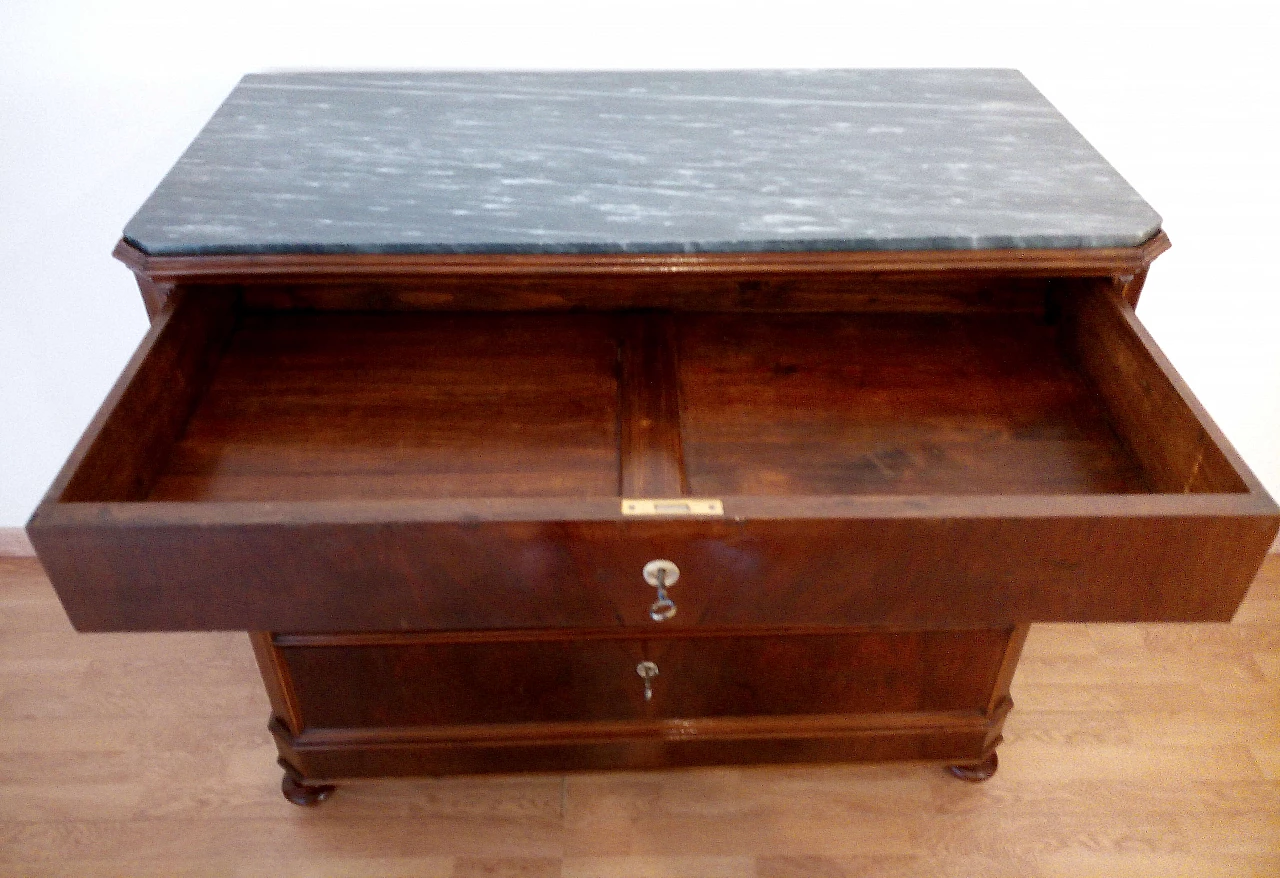 Art Deco chest of drawers with marble top, 19th century 1142940