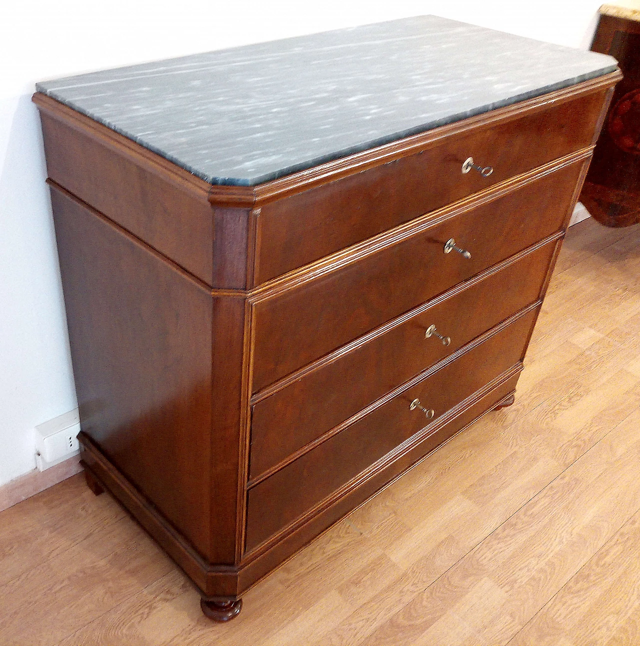 Art Deco chest of drawers with marble top, 19th century 1142950
