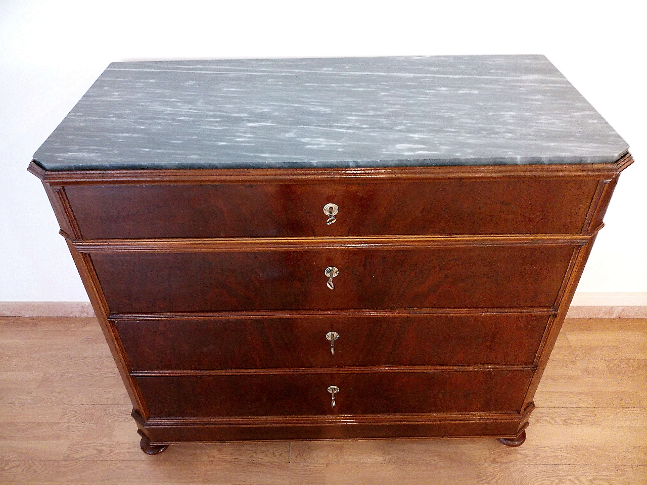Art Deco chest of drawers with marble top, 19th century 1142951