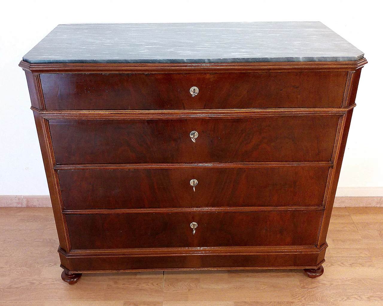 Art Deco chest of drawers with marble top, 19th century 1142952