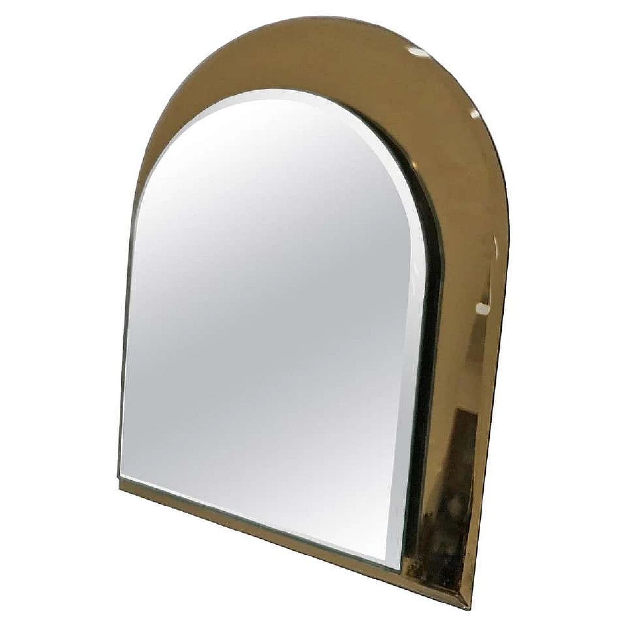 Glass table mirror by Cristal Art, 70s 1142994
