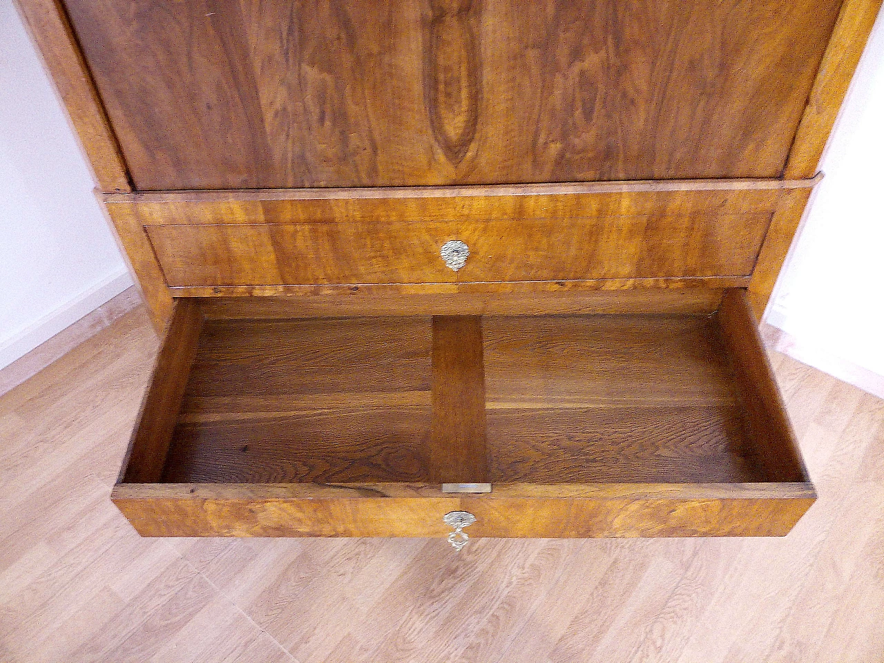 Secretaire in rovere e radica, fine '800 1143072