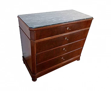 Art Deco chest of drawers with marble top, 19th century