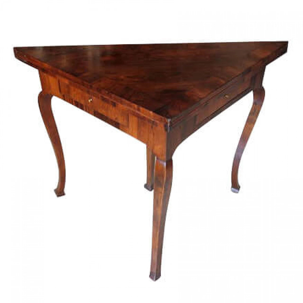 French triangular game table in rosewood, end of the 18th century 1143198