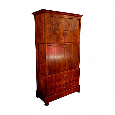 Secretaire in oak and briarwood, late 19th century