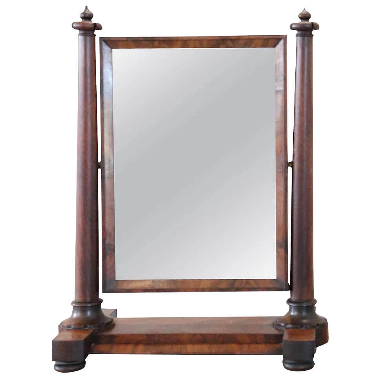 Antique mahogany Psyche mirror in mahogany, 19th century 1143222