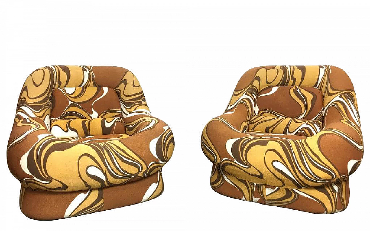Pair of  Nuava armchairs designed by E. Guarnacci & F. Padovano for 1P, 1967 1143385