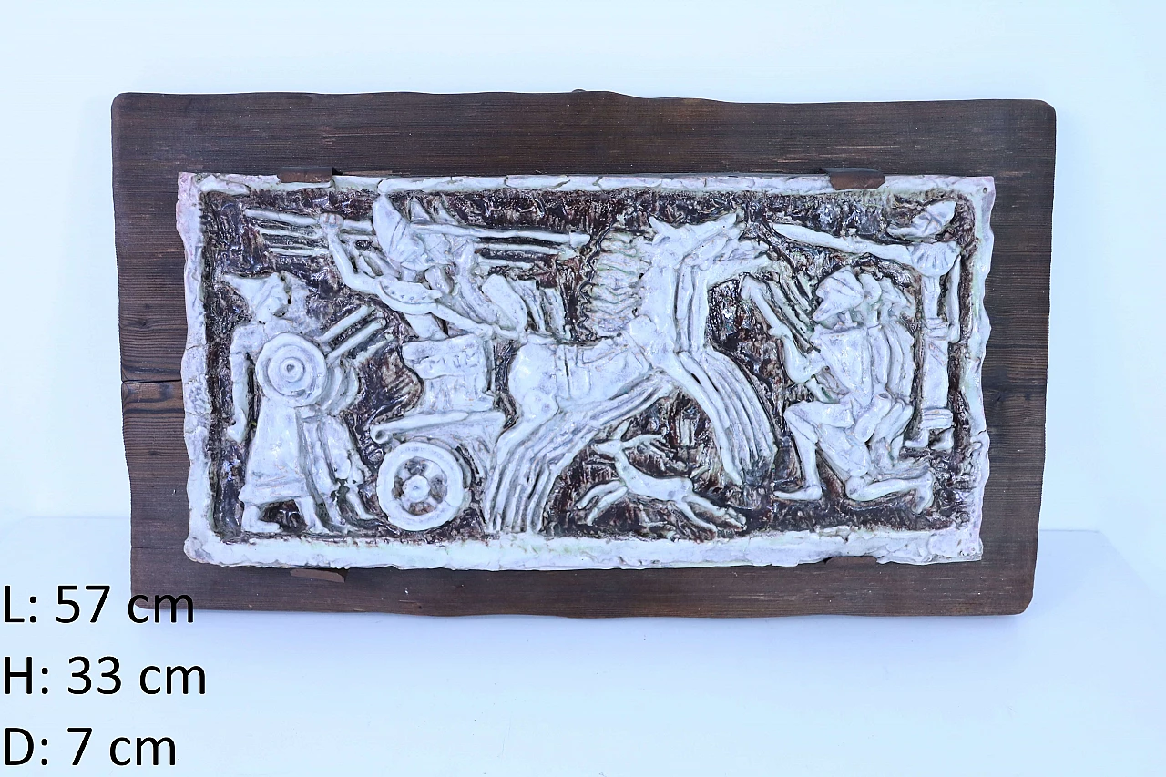 Ceramic panel with war scene 1143521