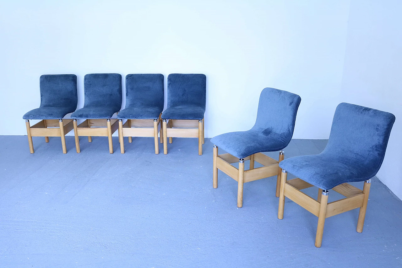 6 Chelsea chairs by Vittorio Introini for Saporiti Italia 1143617