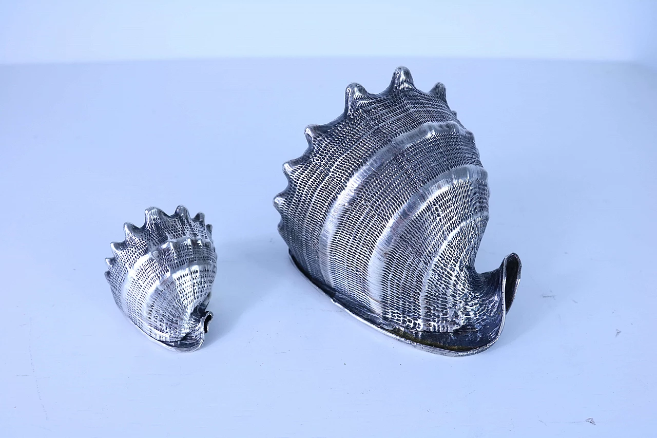 Pair of silver coated shells 1143668