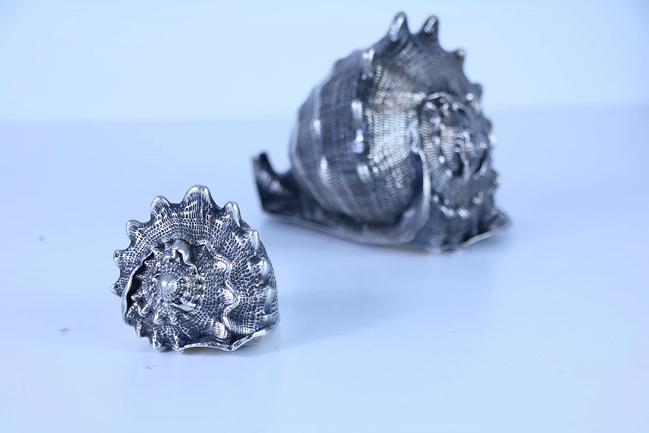 Pair of silver coated shells 1143679