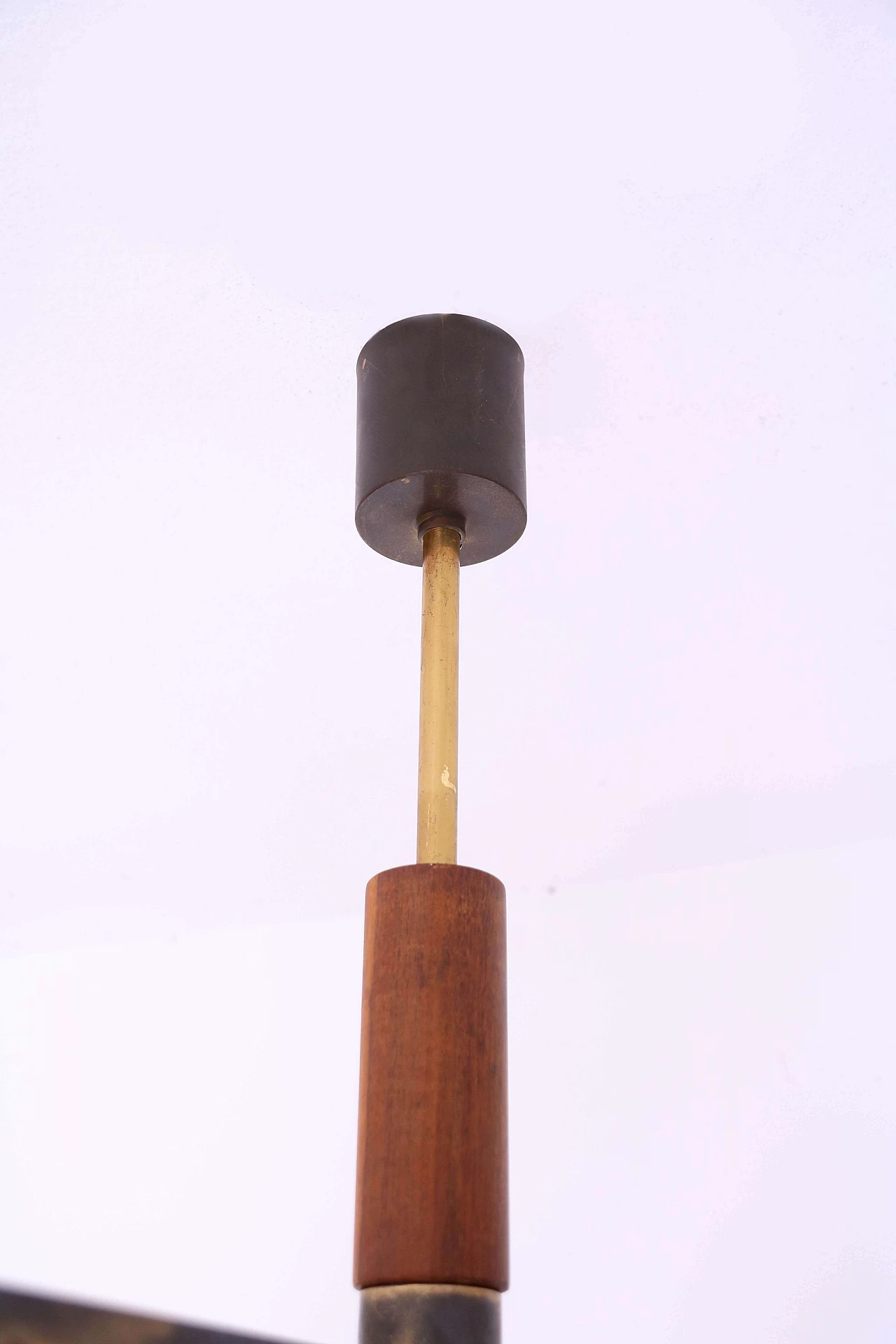 Chandelier in brass wood and glass 1143708